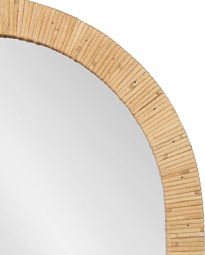 Kate and Laurel Rahfy Boho Arch Rattan Mirror