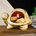 Mougigi Handcrafted Brown Ceramic Turtle Mini Chiminea Palo Santo Burner Holder ，for Burning Sage、Cone Incense、Copal&Small Candle，Thoughtful Gifts for Meditation, Yoga, Aromatherapy Altar、Zen Spaces