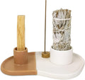 Ceramic 4 in 1 Incense Holder, Palo Santo Holder, Palo Santo Burner, Incense Stick Holder, Sage Holder for Smudging, Smudge Stick Holder, Palo Santo Holder for Zen Decor