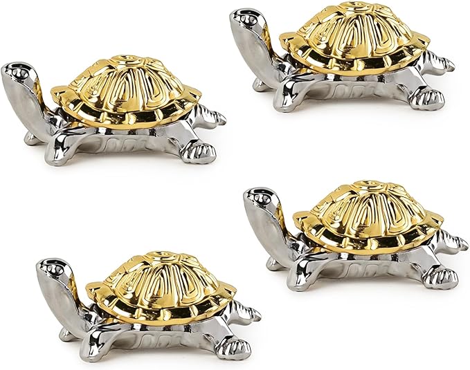 Incense Holder, 4 Pcs Mini Turtle Incense Burner Holder for Joss Stick, Home Office Decoration