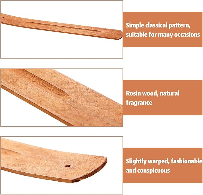 5 Pieces Incense Sticks Holder Incense Burner Ash Catcher, 9.06 Inches Long (Yellow Brown)