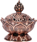 Classic Lotu Incense Burner, Vintage Cone Incense Holder, Charcoal Incenses Burner for Stick and Cone Incenses, for Meditation Yoga 2.71x2.76inch / 6.9x7cm