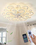 Modern LED Ceiling Light with Elegant Swirl Design, Energy-Efficient White Ceiling Lamp, Stylish Light Fixture for Living Room, Bedroom, or Office