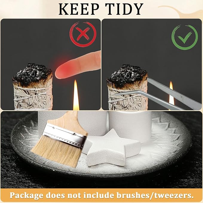 Comeon Palo Santo Holder, Backflow Incense Burner Holder Candle Holder Sage Burner Holder for Burning, Ceramic Incense Holder for Sticks for Meditation Yoga Room