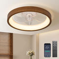 Ceiling Fans with Lights Low Profile Ceiling Fanwith Light and Remote/APP Control Dimmable LED Timing Wooden Walnut02