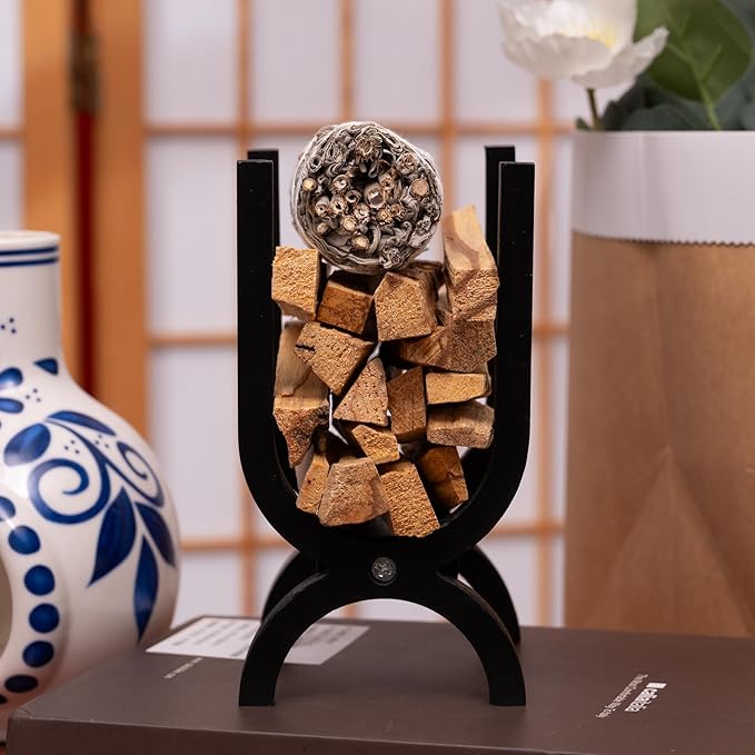 MOUGIGI Wooden Palo Santo Holder-Incense Storage Ideal for Palo Santo Sticks&Sage|Perfect for Meditation, Zen Rituals Energy Cleansing|Spiritual Decor for Yoga, Mindfulness Aromatherapy