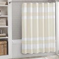 Madison Park Shower Curtain Spa Waffle Weave Long Shower Curtain for Bathroom 3M Scotchgard Moisture Management, Spa Quality Modern Shower Curtains for Bathroom, Long: 72x78 Cream