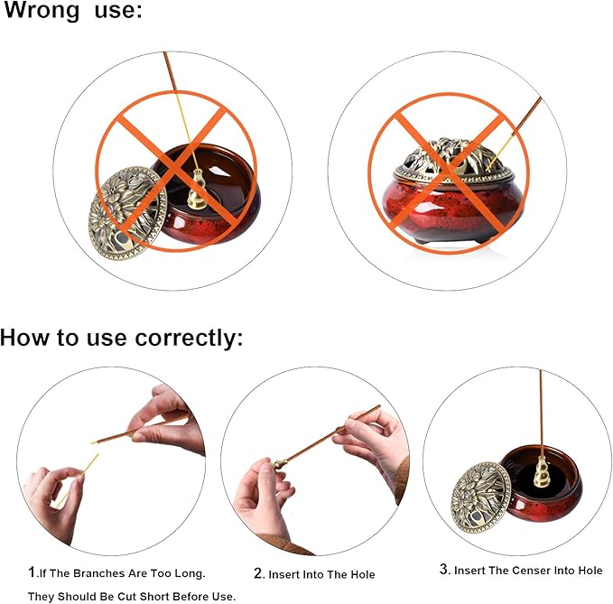 Ceramic Home Decoration Incense Sticks or Cones Burner Porcelain Incense Holder