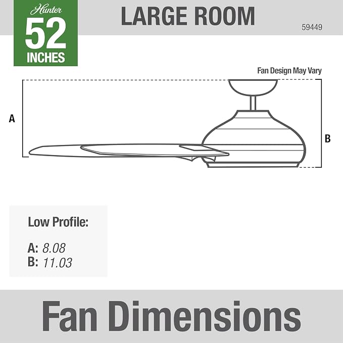 Hunter Dempsey, Indoor, Ceiling Fan, No Light, 52 inch, Noble Bronze