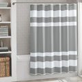Madison Park Shower Curtain Spa Waffle Weave Long Shower Curtain for Bathroom 3M Scotchgard Moisture Management, Spa Quality Modern Shower Curtains for Bathroom, Long 72x78 Grey