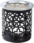Black Iron Incense Burner with Sieve Height 3.15 inch [Handmade] for Burning Incense with a Tealight