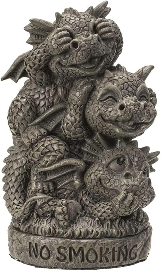 Pacific Giftware Dragon Incense Burner, 5-inch Height, Cold Cast Resin