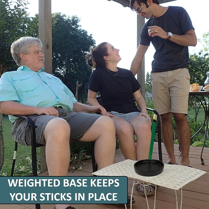 W4W Mosquito Stick Holder – Ceramic Holder for Incense & Mosquito Sticks – for Outdoor & Indoor use, Pool Side, Patio, Deck, Camping, Hiking, etc...