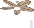 62"Large Unique Tropical Style Palm Leaf Ceiling Fans with Lights & Remote | Super Large Airflow with 6 Wind Speeds,Reversible,3 LED Light Colors,50W Quiet DC Motor,4H Timer,Suits for Living Room Patio