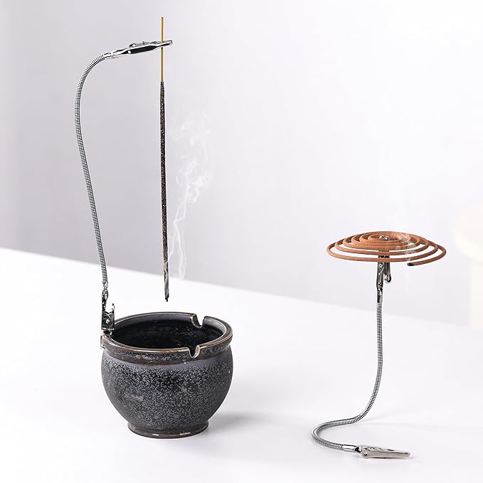 3-Piece Stainless Steel Multi-Function Dual-Head Alligator Clips, Incense Holder, Greeting Card Holder, Mosquito Coil Holder, Fastening Device. (Silver)