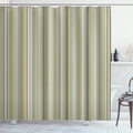 Ambesonne Stripes Shower Curtain, Abstract Ocean Inspired Palette Lines Geometrical Image Illustration, Cloth Fabric Bathroom Decor Set with Hooks, 75" Long, Green