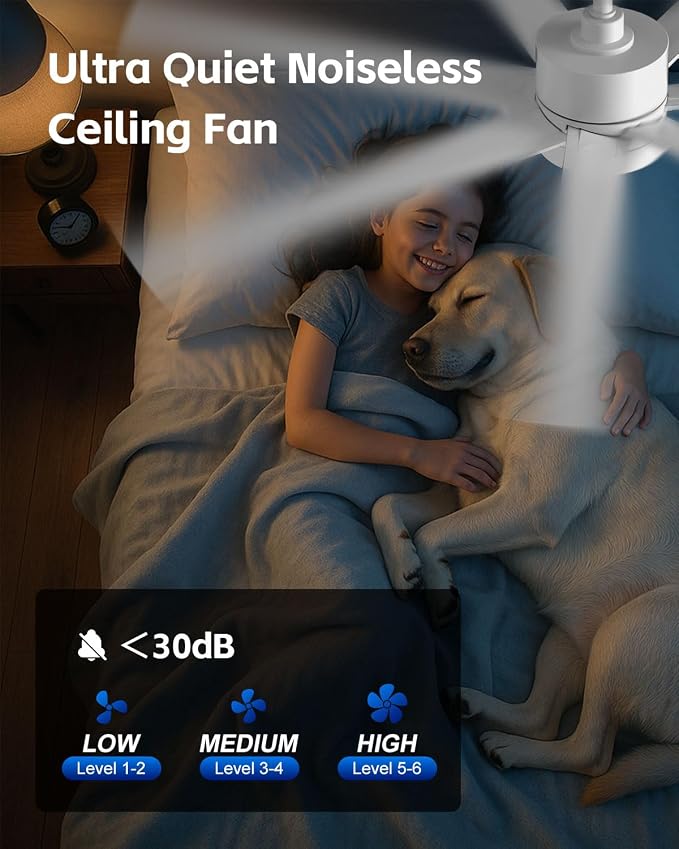 56 Inch Wet Rated Outdoor Ceiling Fan with Light for Patio, All Weather Waterproof, 7 UV-Proof White Blades with Remote, 7793 CFM High Airflow, ETL Listed Quiet DC Motor, for Exterior Porch, Gazebo