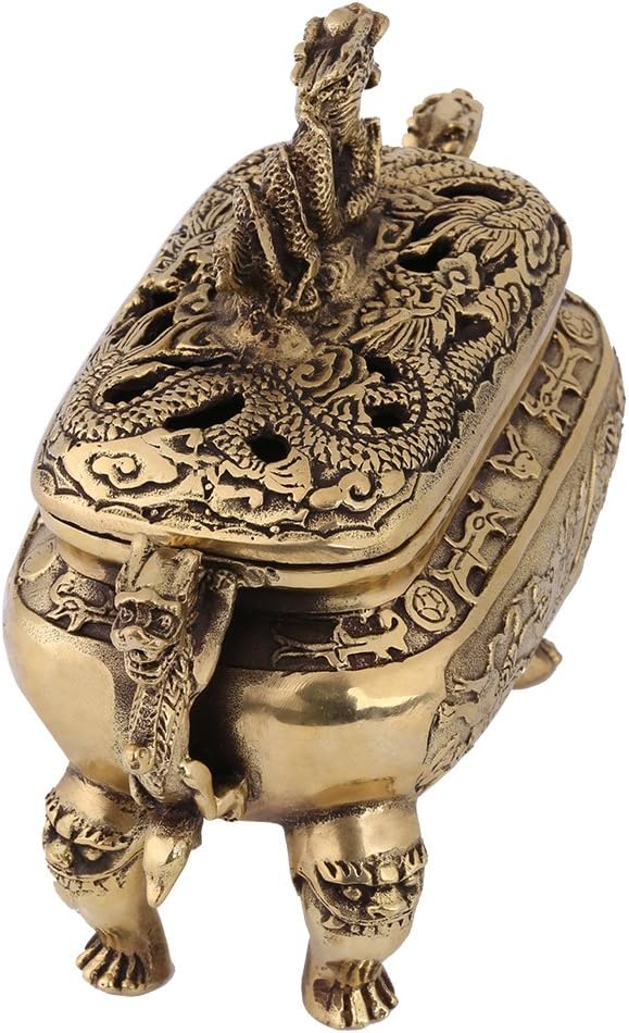 Charcoal Incense 1Pc Incense Holder Antique Bronze Copper Chinese Dragon Incense for Home Decoration
