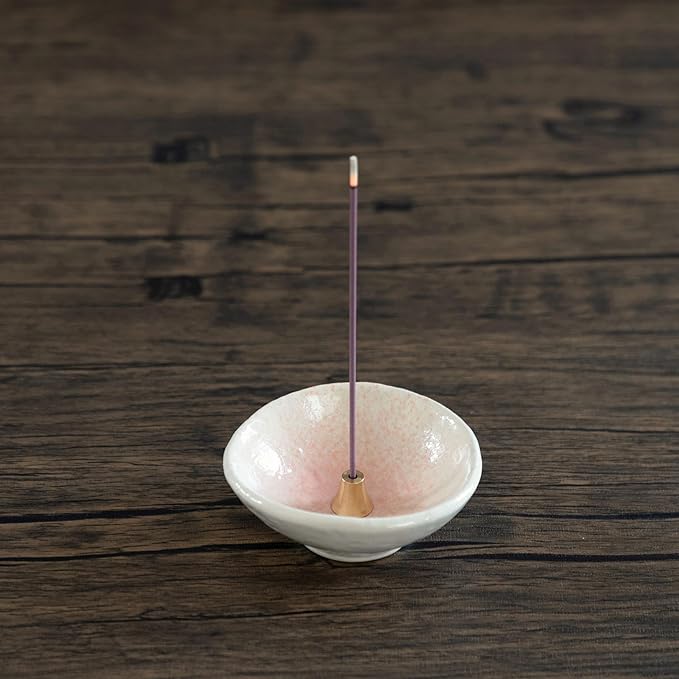 Incense Holder, Pink Cherryblossom Mt.Fuji,Ash Catcher,Made in Japan Traditional Crafts