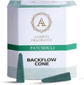 Backflow Natural Incense Waterfall Cones Unique Shape for Backflow Incense for Prayer, Meditation, Relaxation Burner Holder (25 pcs) (Patchouli, Step Pyramid)
