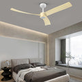 TALOYA 52 Inch Ceiling Fans with Lights Led Remote Control Flush Mount Low Profile for Living Room Bedroom Outdoor Patio,DC Motor,Reversible,Dimmable,Buzzer ON/Off,3 Blades,Oak