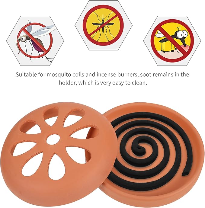 FOMIYES Terracotta Aromatherapy Burner with Vent Holes Portable Incense Holder for Home Patio Poolside Camping Hiking Fishing
