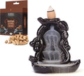 SOUL STICKS Backflow Incense Holder Burner Waterfall Fountain for Home, Office, Yoga, Room Decor & Aromatherapy with 1 Pack of 10 Backflow Fragrance Cones Included (River Bend)