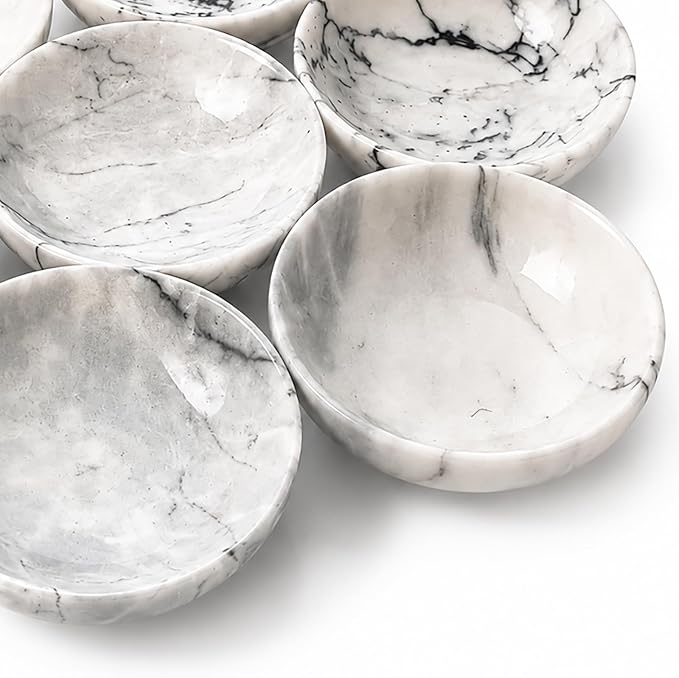 Natural Marble Incense Holder, 4.72 Incense Holder for Sticks with 9 Holes, Handmade Incense Burner for use in Meditation/Palo Santo/Sage/Cone (Cloud Gray)