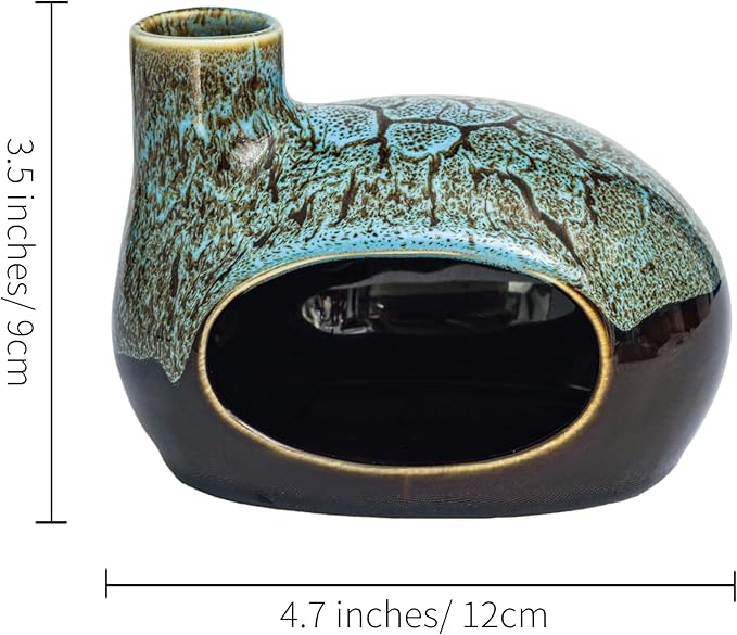 Palo Santo Holder Ceramic Incense Burner for Palo Santo Sticks, Cone and Sage Burning, Mini Chiminea Incense Burner Holder for Yoga Spa Aromatherapy Meditation, Home Office Decor (Color1)