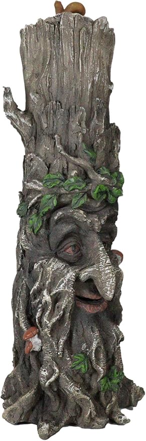 Ebros Gift Whispering Hollows Mystery Forest Celtic Greenman Tree Man God Ent Waterfall Stick Incense Burner Aroma Scent Holder Pillar Tower Figurine Horned God Tree of Life Mystical Creature