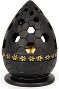 Incense Burner Holder, Bakhoor Frankincense Charcoal Censer Resin Stand, Ideal for Aromatherapy Yoga Spa, Home Christian Church Decor (Black)