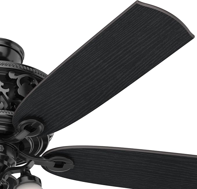Hunter Promenade, Indoor, Ceiling Fan, Standard Mount, 54 inch, Gloss Black