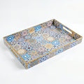 AGIOTA Coffee Table Trays for Living Room Serving Tray with Handles, Modern Large Tray for Ottoman Coffee Table