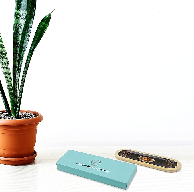 AAKRITI Wooden Incense Holder Wood | Exclusive 2-in-1 Multitasking Design | Natural & 100% Eco-Friendly | Perfect for Housewarming, Christmas, Birthday, (Galaxy)……