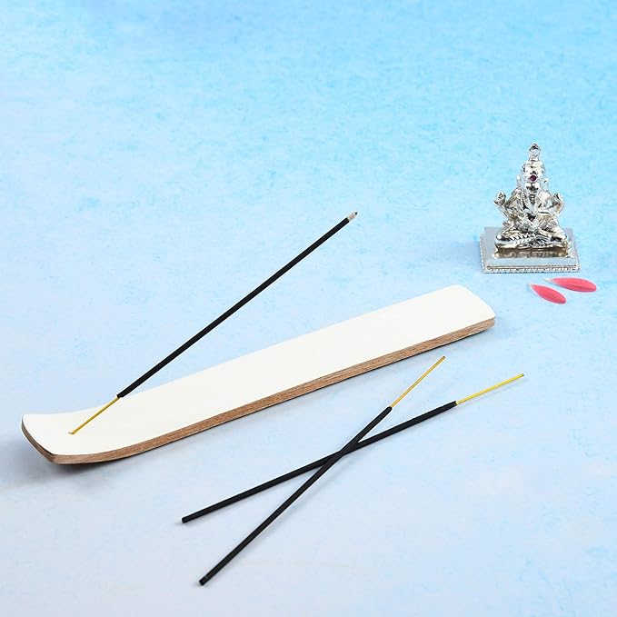 Folkulture Set of 2 Incense Holder or Incense Burner for Insence Sticks, Modern Ash Catcher or Insence Burner Holder, Wooden Insense Stick Holders or Inscent Tray, Mango Wood
