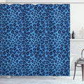 Ambesonne Animal Print Shower Curtain, Leopard Skin Animal Print Design Creative Contemporary Artwork, Cloth Fabric Bathroom Decor Set with Hooks, 69" W x 75" L, Aqua