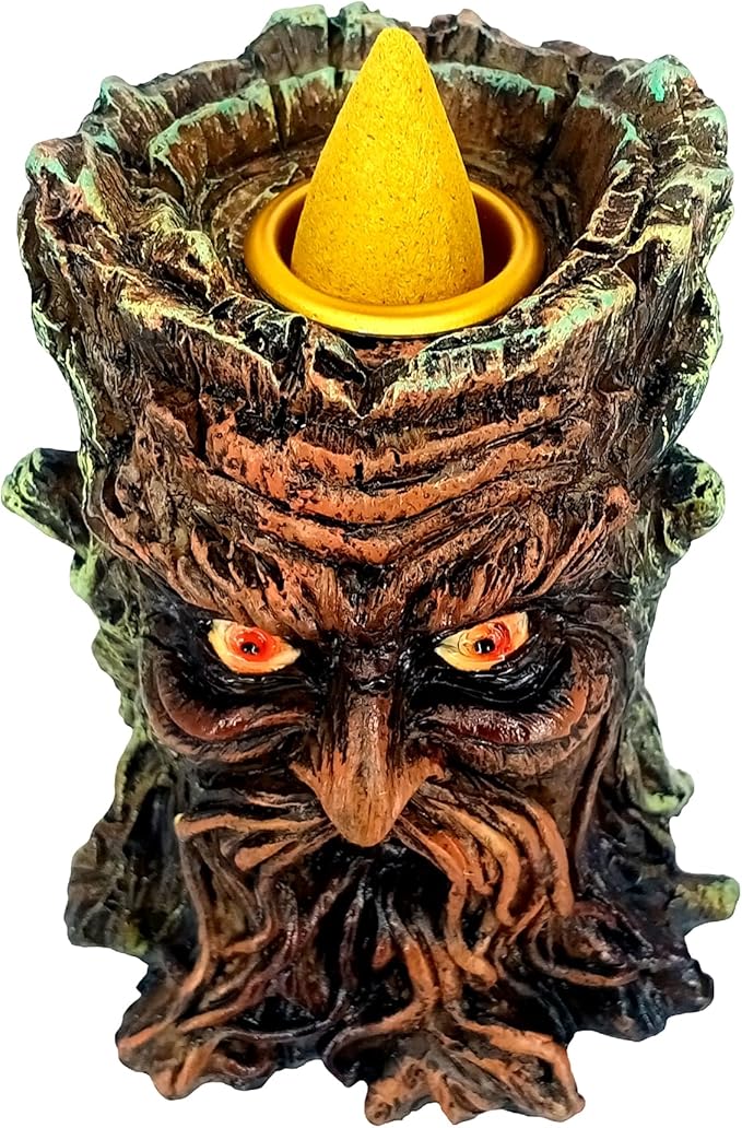 Fantasy Gifts Tree Man Small Backflow Incense Burner Holder 3.5 Inch Multicolor