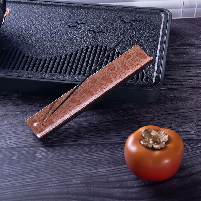 Incense Holder for Sticks, Ceramic Incense Burner with Ash Catcher, Aesthetic Decor for Home, Room & Office, Unique Gifts for Housewarming Yoga, Meditation & Spa