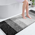 OLANLY Large Bathroom Rugs Mat 50x30, Extra Soft Absorbent Microfiber Bath Rugs, Rubber Backing, Quick Dry, Machine Washable Bath Mats for Bathroom Floor, Tub and Shower, Home Decor Accessories, Black