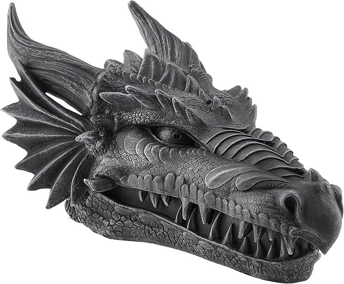 Design Toscano Stryker the Smoking Dragon Sculptural Incense Box