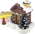 Lovely Log Cabin Incense Burner, Mini Snowy Winter Chimney Cottage Ash Catcher, Yoga Accessories Meditation Accessories, Home Chimney Decorations, 20 Pcs Handmade Incense Cones