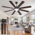 Fanbulous 65 Inch Ceiling Fans with Lights and Remote, Oil Bronze Ceiling Fan with 8 Dual-Color Blades, Indoor Large Ceiling Fans, Reversible DC Motor, 6-Speed, 3CCT for Living Porch Patio