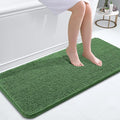 OLANLY Bathroom Runner Rugs 47x20, Soft Absorbent Chenille Bath Rugs, Rubber Backing Quick Dry, Machine Washable Long Bath Mats for Bathroom Floor, Tub and Shower, Home Decor Accessories, Olive Green