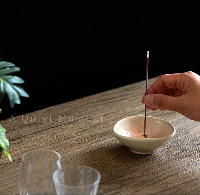 Incense Holder, Pink Cherryblossom Mt.Fuji,Ash Catcher,Made in Japan Traditional Crafts