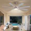 72 Inch Ceiling Fans with Lights and Remote, Dual-Sided Reversible Blades for Versatile Décor, Quiet DC Motor, 120° Wide-Angle Customized Brightness & 3CCT, Damp Rated for Indoor/Outdoor Use