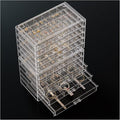 ProCase Acrylic Earrings Holder Organizer Box -Clear, 10 Layers | 158 Jewelry Storage Grid Large Clear Compartments Transparent Stackable Drawers Jewelry Display for Earring Ring Bracelet