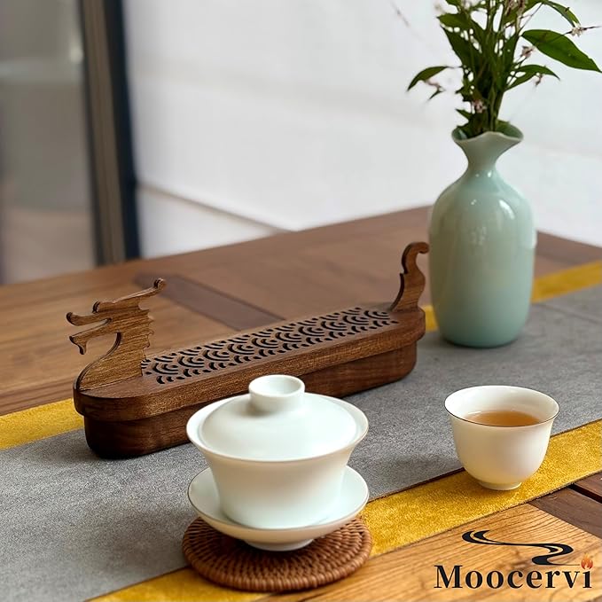 Dragon Incense Sticks Holder Burner,Boat Incense Holder Box,Wooden Incense Holder for Sticks,Blood Incense Ash Catcher,Cool Meditation Room Decor(Dragon Box)