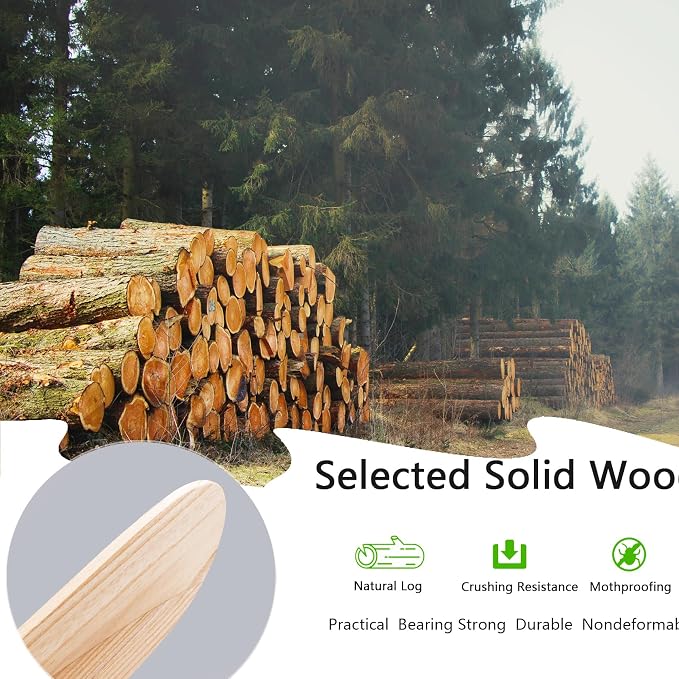 QUTWOB 42" Wood Ceiling Fan No Light, Reversible DC Motor, Remote Control | solid wood blades, quiet 6-speed reversible dc motor, remote control, no light, for indoor outdoor patio garage bedroom