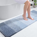 OLANLY Bathroom Runner Rugs Mat 59x20, Extra Soft Absorbent Microfiber Bath Rugs, Rubber Backing, Quick Dry, Washable Long Bath Mats for Bathroom Floor, Tub and Shower, Home Decor Accessories, Blue