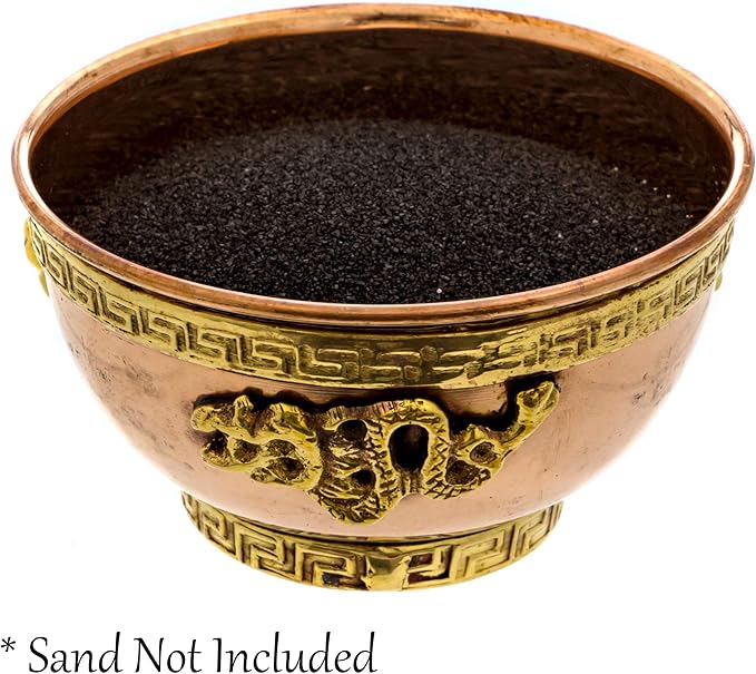 Alternative Imagination Dragon Copper Bowl - Offering Bowl For Altar Use, Ritual Offerings, Witchy Home Decor - Incense Holder for Incense Cones, White Sage, Palo Santo Sticks - 3 Inches Wide